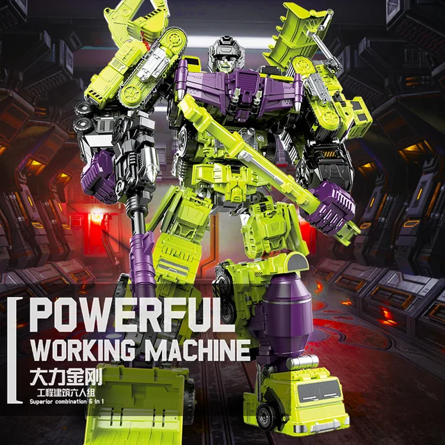 Transformation Devastator AOYI BMB Excavator Fit Toys Deformation Robot Edition Anime Action Figure Tank Model Toys For Kid Gift 2