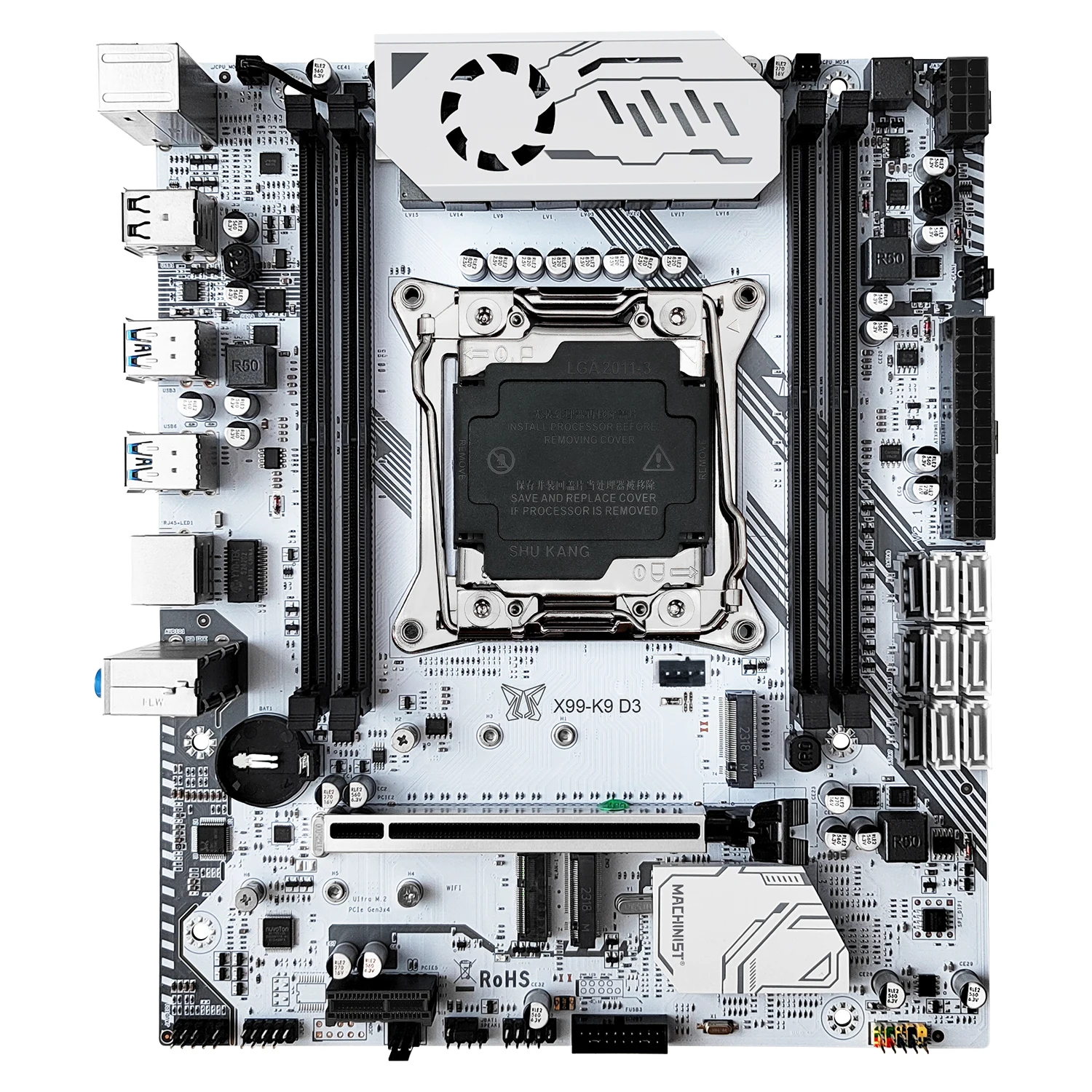 Maschinisten x99 Motherboard lga 91781-3 mit m.2 Steckplatz Unterstützung x99 c612chip DDR3 Speicher Sata 2011 USB 3,0x99 k9-d3