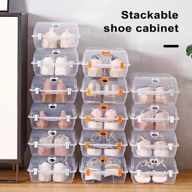 Breathable Shoe Storage Box Transparent Shoe Storage Box with Ventilation  Holes Space-saving Plastic Organizer for Home Boot - AliExpress