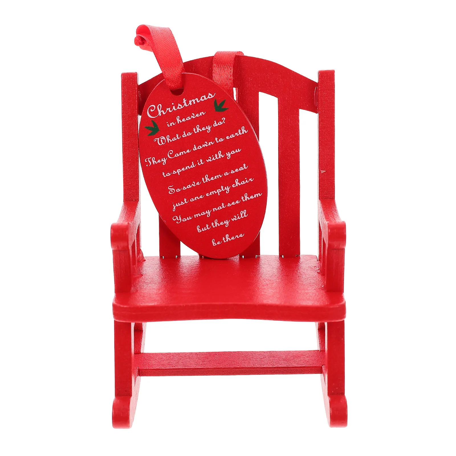 

Small Rocking Chair Ornaments Desktop Miniature Furniture Decor House Cake Decoration Accessories Wooden Red Child Decorating
