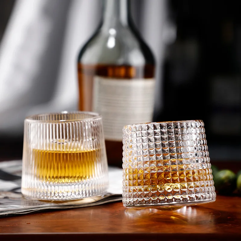 160ml Tumbler Whiskey Glass Rotary Cup Creative Shake Cup Personalized Cocktail Decompression Rotary Drinking Bottle