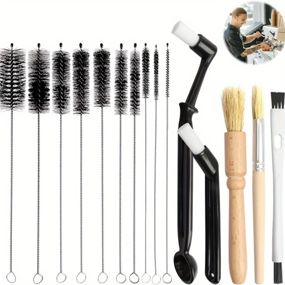15pcs Coffee Cleaning Brush Set for Machine