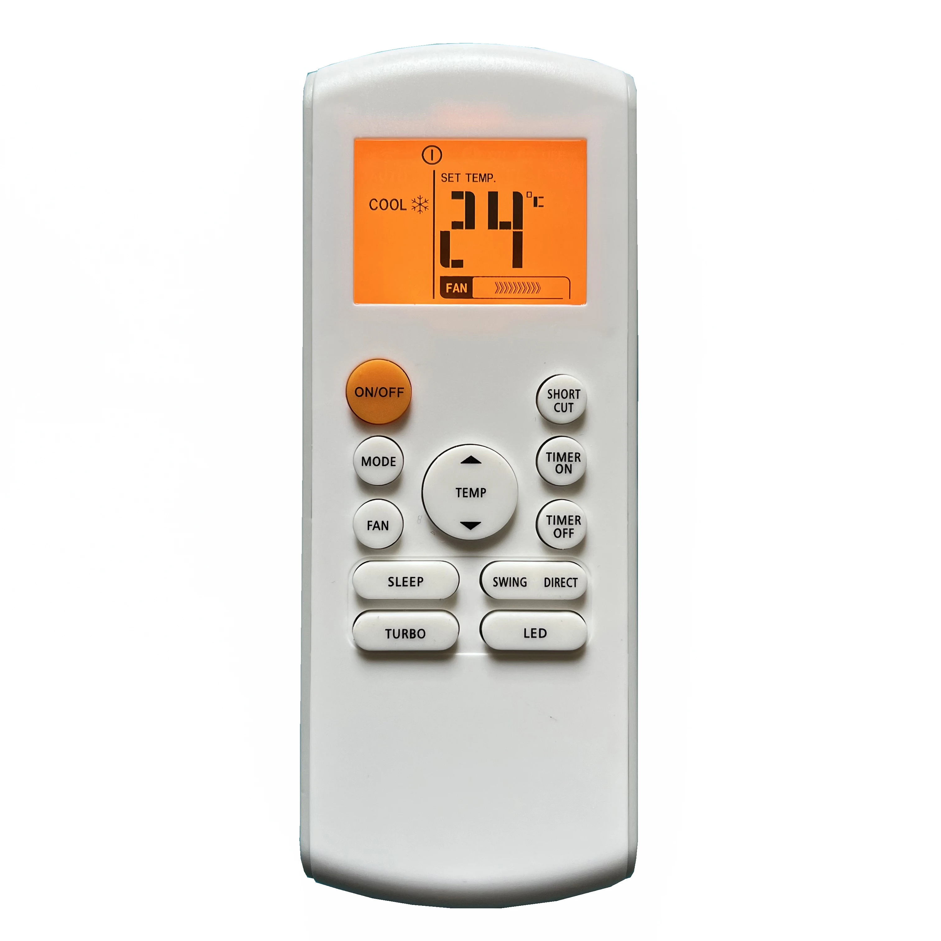 Telecomando Ricambio RG57A7/BGEF Per Condizionatore Midea – Sostituto RG57A7-BGEF, Ergonomico, Tasti Morbidi