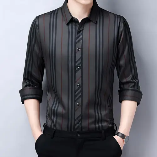 패셔너블한 남성을 위한 완벽한 정장: 비즈니스 스트라이프 셔츠 추천