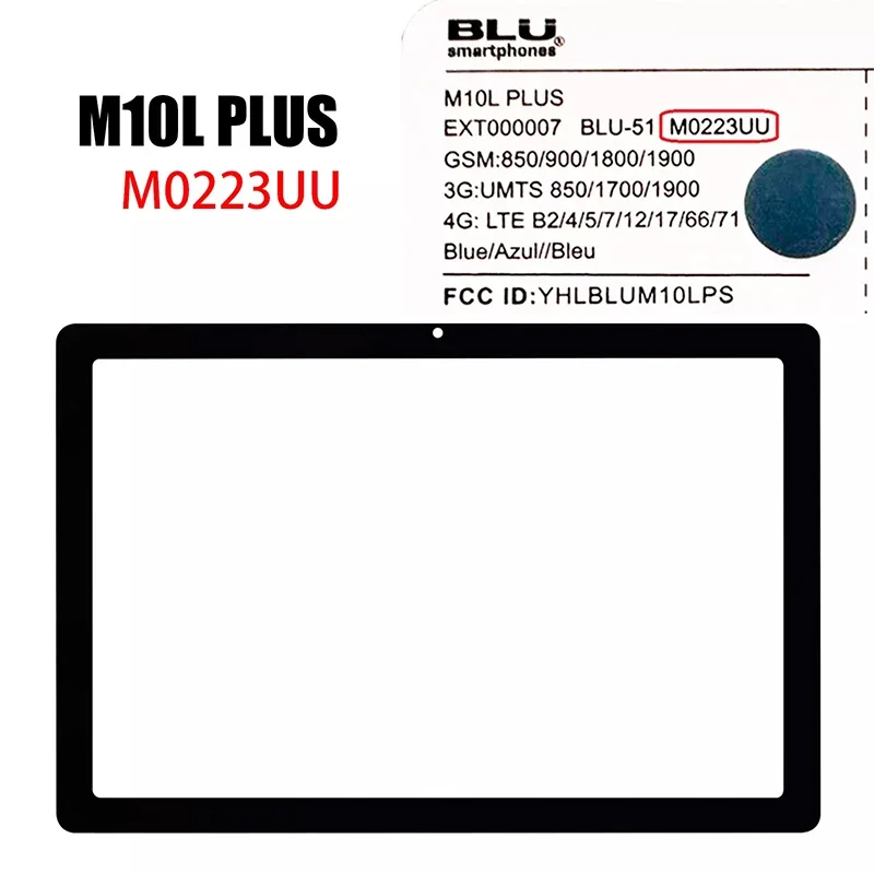 디지타이저 터치 스크린 유리 패널, BLU M10L PRO M0214UU M0215UU / M10L PLUS M0223UU 태블릿 교체용, 10.1 인치