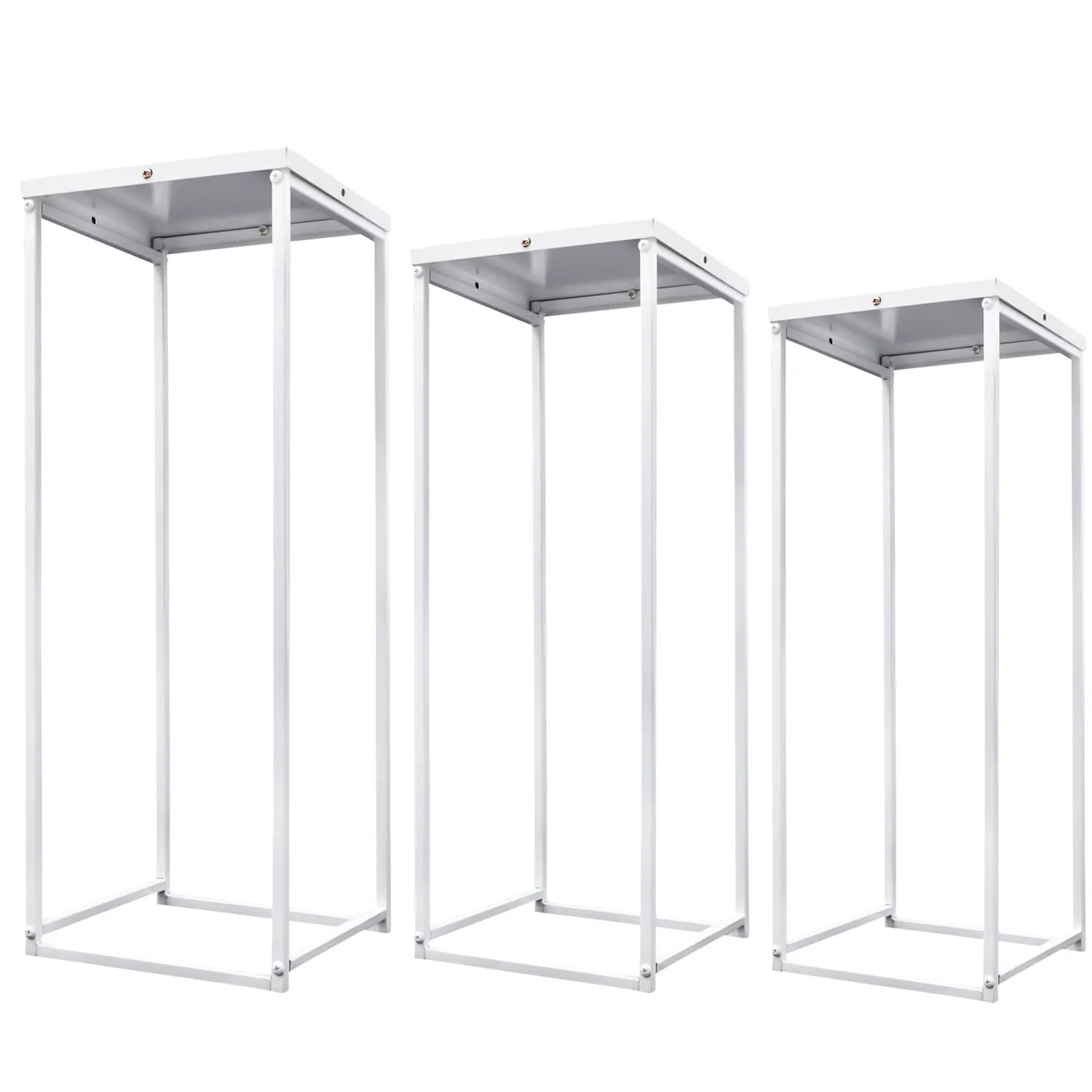 Plant Stand Set of 3 Metal Stand 22*22*61cm/26*26*66cm/30*30*71cm Wedding Decoration