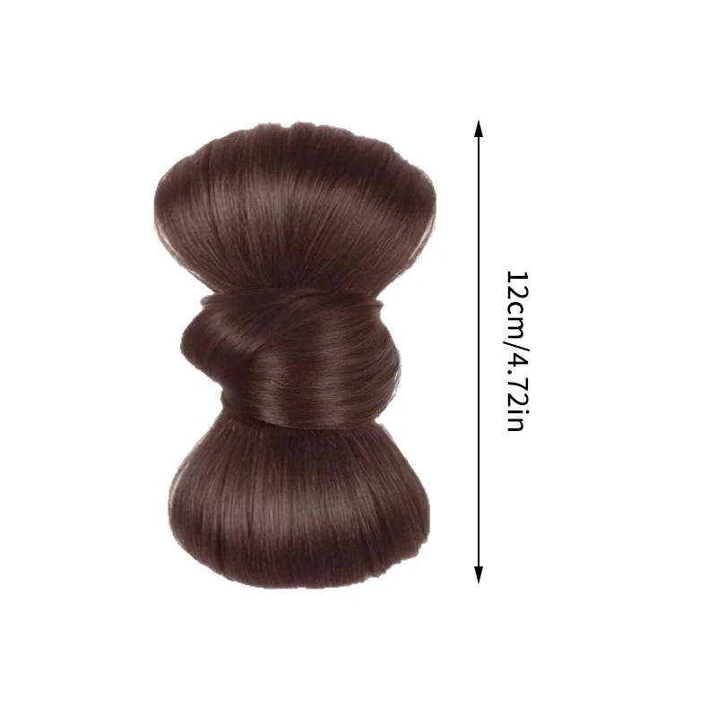 Coda di cavallo sintetica a chignon, parrucca soffice con clip, accessori per capelli per feste, extension finta a coda di cavallo per donna - immagine 5