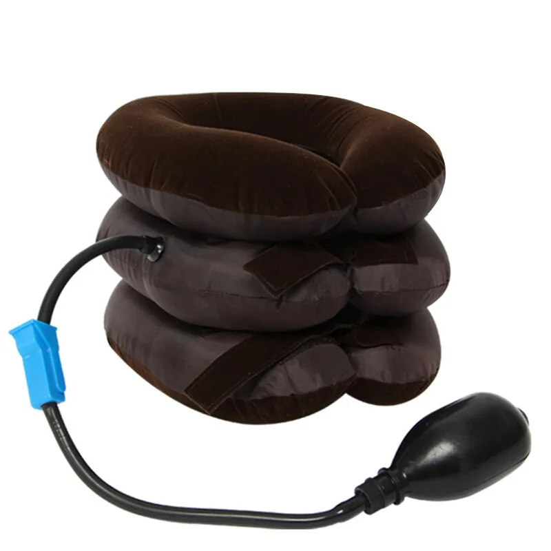 Inflatable Cervical Neck Traction Device Universal Fit for Neck Pain Relief Spine Alignment Posture Correction