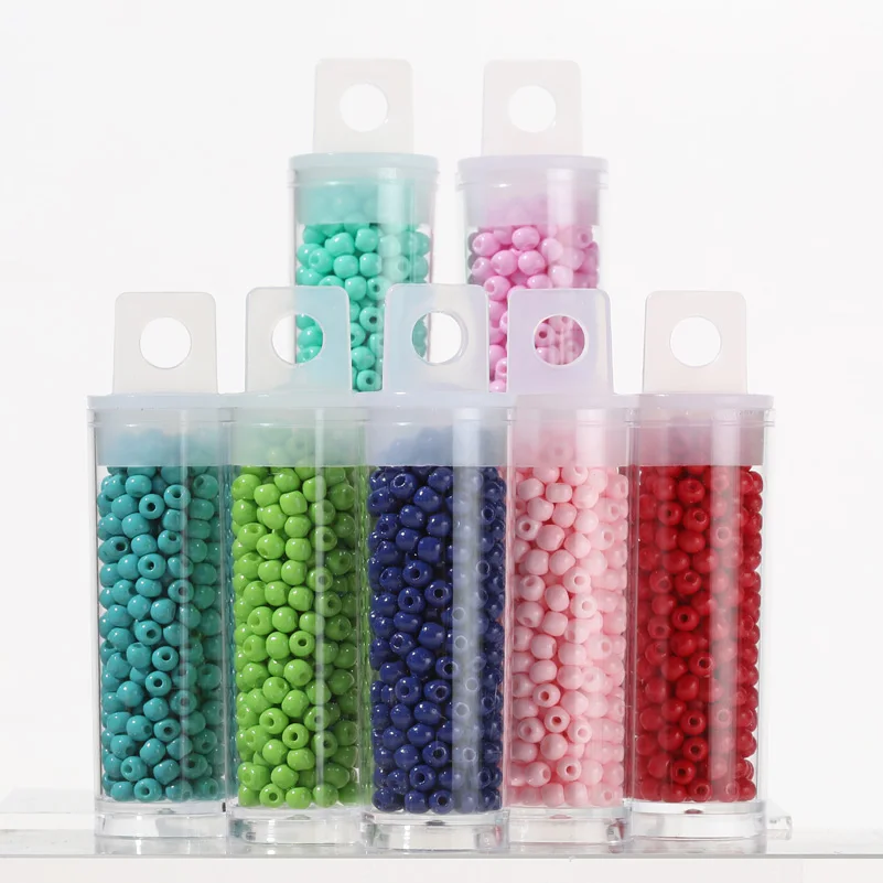 Japanese Beads 3.0MM Spacer Glossy Round Glass Loose Beads For DIY Handmade Needle Sewing Craft Beading Work 10Grams/Tube glass beads
