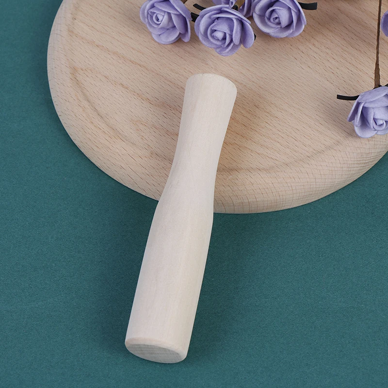 1PC Garlic Wood Grinding Rod Handheld Seasoning Mills Stick Kitchen Mortar Pestle Tools Set Wooden Garlic Handle Mortar