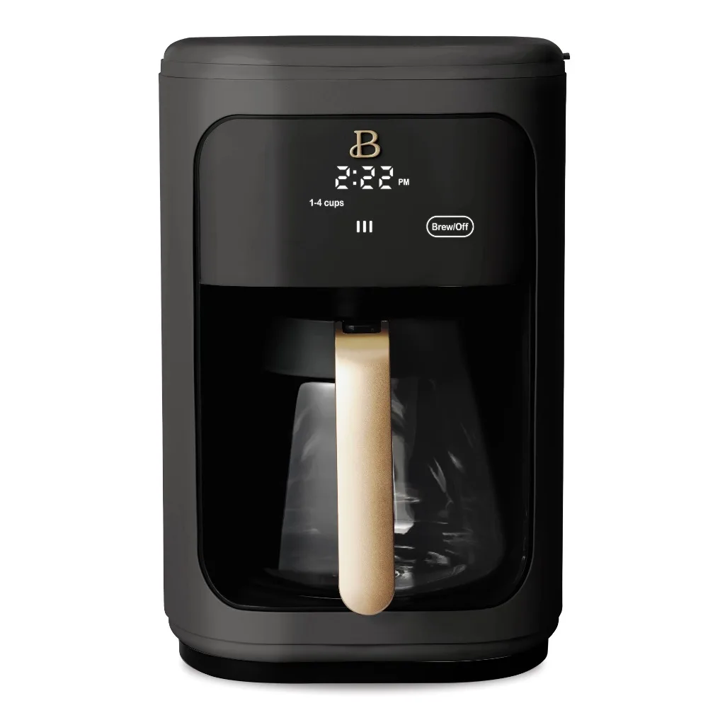 2023Biu. 14-Cup Programmable Drip Coffee Maker with Touch-Activated Display, Black Sesame by Drew Barrymore