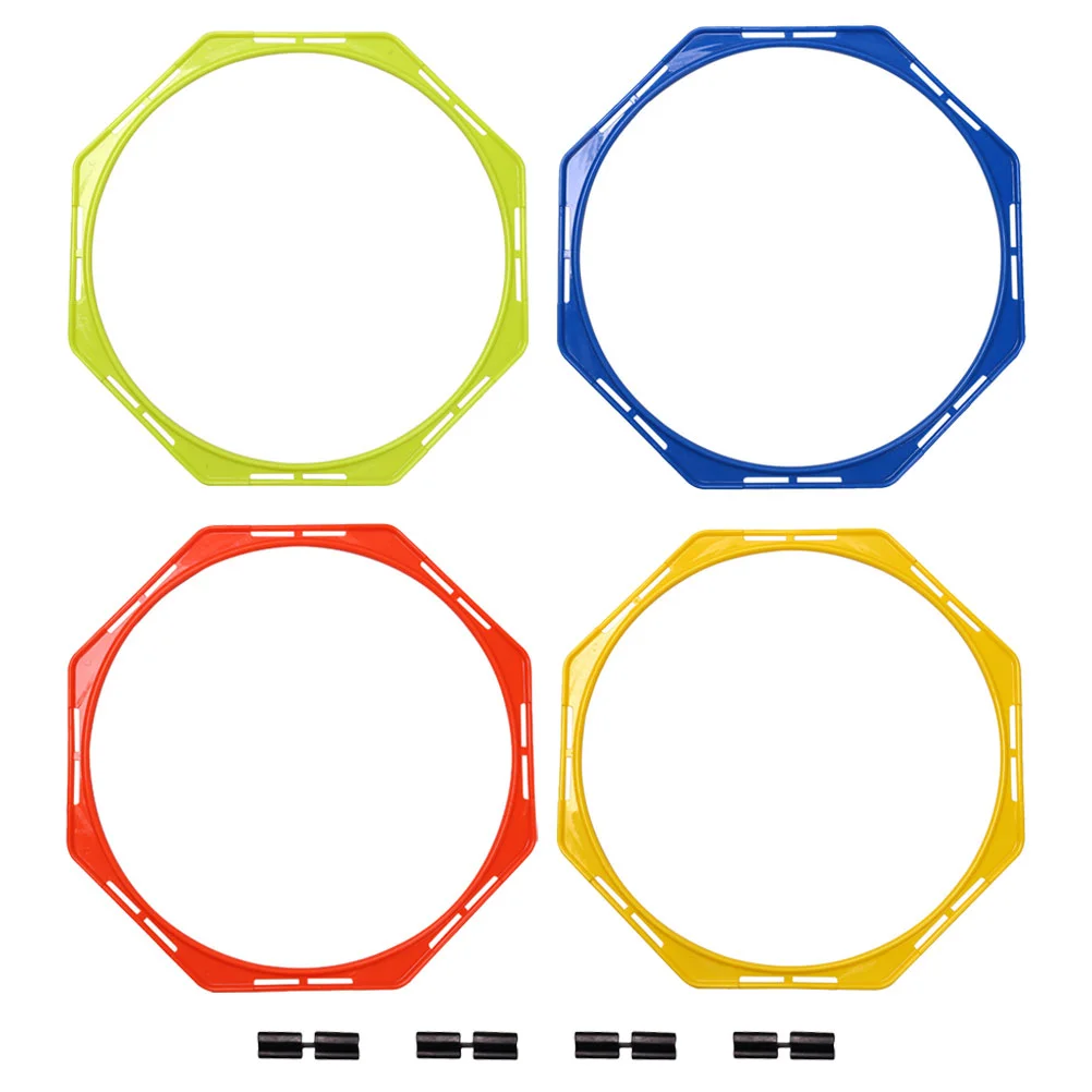

4 Pcs Football Training Circle Multi-function Agility Rings Sports for Soccer Exercise Speeds Exercising Portable