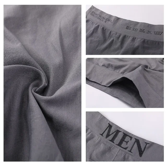 3 unids/lote de bragas para hombre, ropa interior, Boxers, Boxer transpirable para hombre, calzoncillos sólidos, pantalones cortos cómodos de marca para hombre, ropa interior negra y azul 4