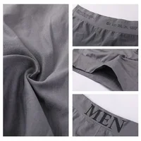Lot de 3 Boxers Respirants pour Homme, Sous-Vêtements de Couleur Unie, Confortables, Noirs et Bl192. 3