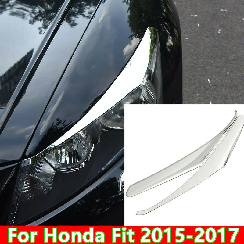 

New Car Chrome Front Headlight Lamp Eyebrows Eyelids Moulding Cover Trims For Honda Accord 2008-2012