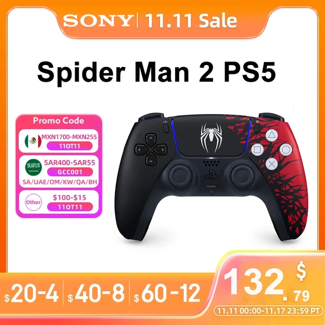 Mando inalámbrico DualSense para PS5, mando Spider Man 2 de Sony PlayStation