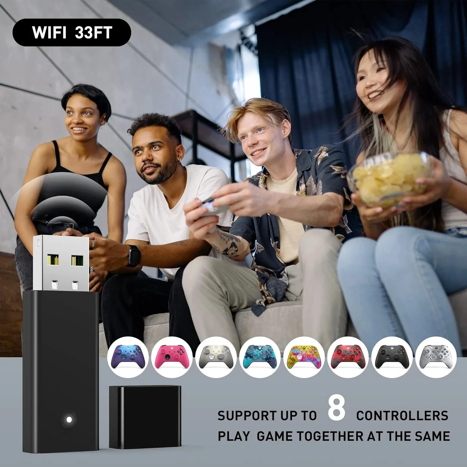 USB Wireless Receiver For Xbox One S X/Xbox Elite Controller Generation Adapter Compatible Windows 10 PC Laptops Accessories