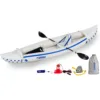 SE370 Inflatable Sports Kayak -1-3 Person-Portable Stowable & Lightweight-with Seat(s), Paddle(s), Electric Pump and Bag 1