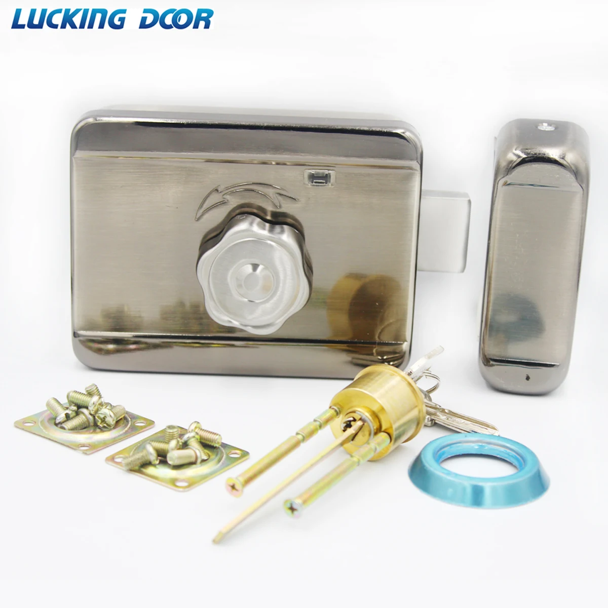 

LUCKING DOOR DC12V Metal Electric lock gate lock Access Control system Electronic integrated Door Rim lock