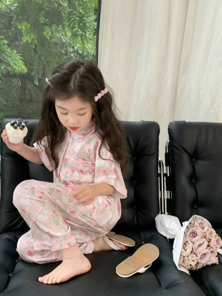 여아 여름 파자마 세트 반팔 탱크탑   귀여운 잠옷