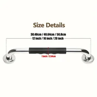 พรีเมี่ยมสแตนเลสสตีลคว้าบาร์ชุด-Anti-SLIP,ทนทานความปลอดภัยสําหรับผู้สูงอายุและคนพิการ-ติดตั้งง่าย,เหมาะกับอ่างอาบน้ํา 4