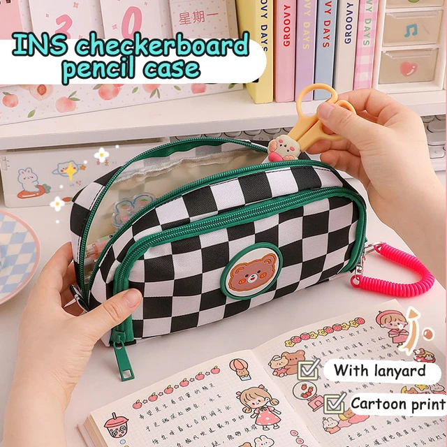 Kawaii Pencil Case Solid Color Stationery Bag Large Capacity Washable Pencil  Bag Cute Office Student Supplies - AliExpress