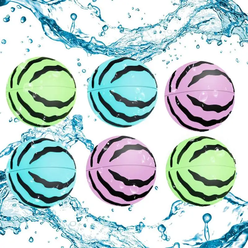 

Reusable Water Balloons Watermelon Shape Balloons Silicone Balls Refillable Balloons Outdoor Toy For Team Games Soft Ball Toys