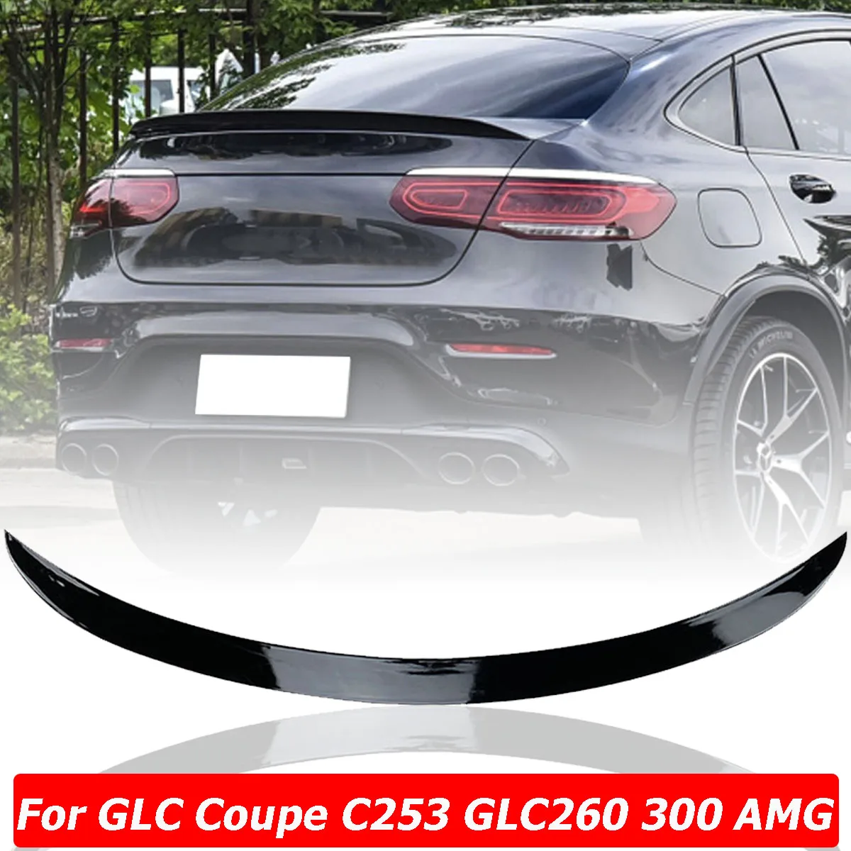 

Rear Trunk Spoiler Wing Lip For Mercedes Benz GLC Class Coupe C253 GLC260 GLC300 AMG 2016-2021 Modification Car Accessories