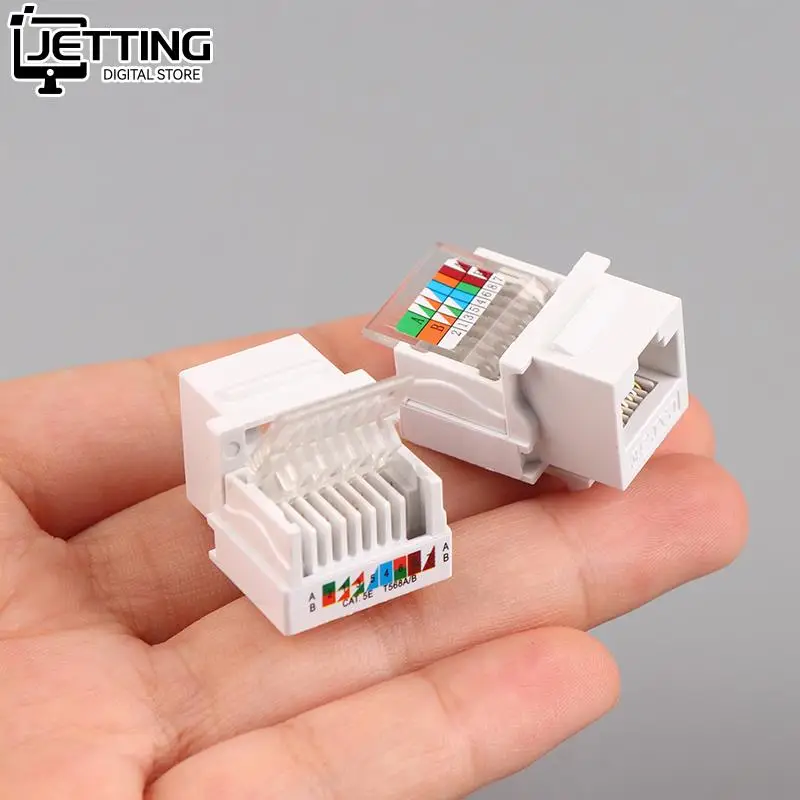 Tomada do Computador Cabo Adaptador Jack Soquete de Informações Substituição do Adaptador do Cabo de Rede sem Ferramentas Cat5e Utp Conector Rj45 Pcs - Imagem 2