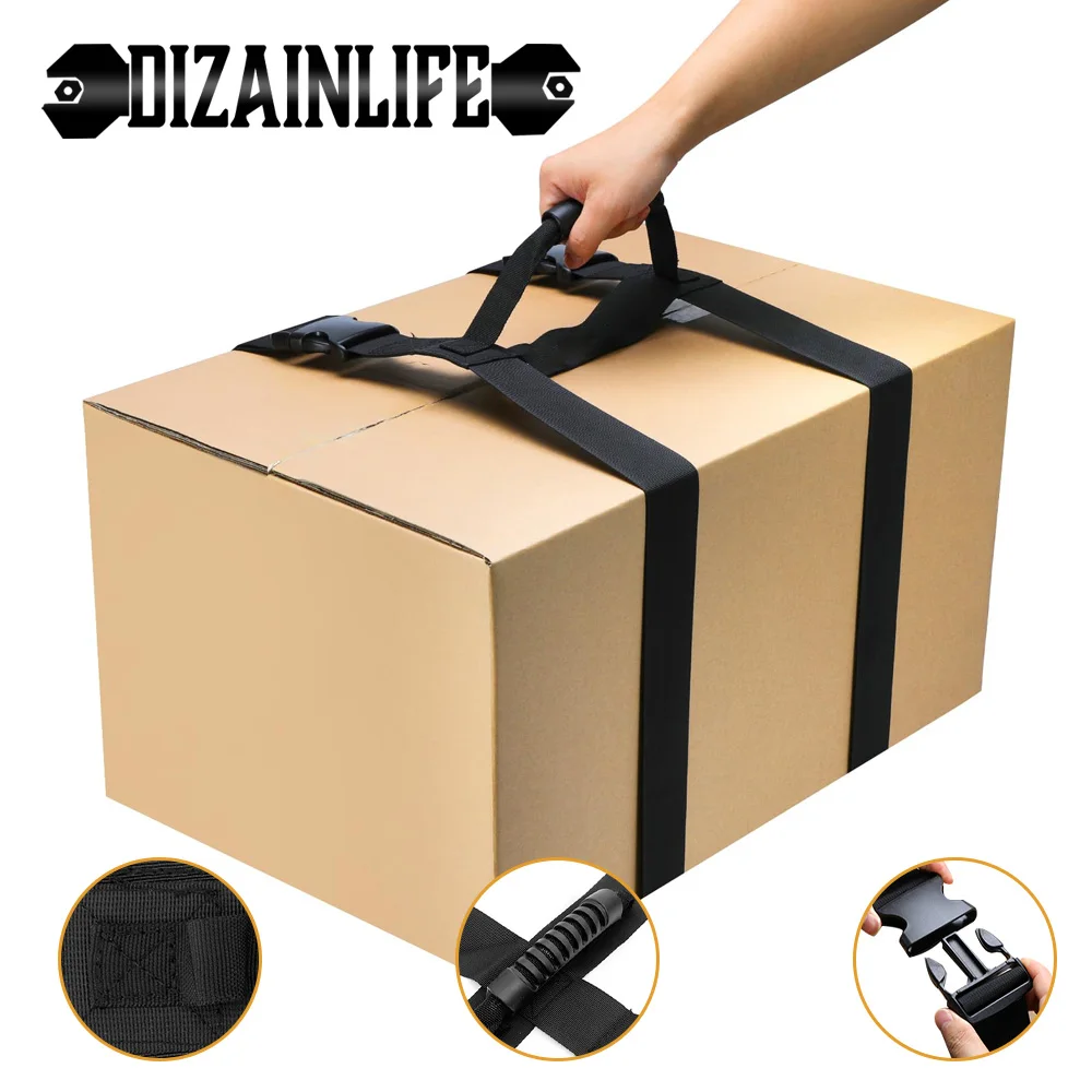 Heavy Object Lifting Belt Carry Rope Furniture Moving Belt Luggage Packing Straps Moving Straps Easier Conveying Boxes Luggage moving straps moving rope cargo strap furniture mover
