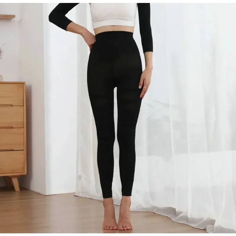 3XL Large Size High Waist Slimming Leggings Women Seamless Pressure PantsElastic Thin Leg Tight Abdominal Compression