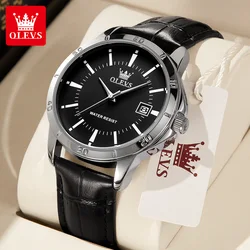 Exclusive Men's Leather Strap Quartz Watch - Classic, Fashionable & Waterproof - Yes (Silver)