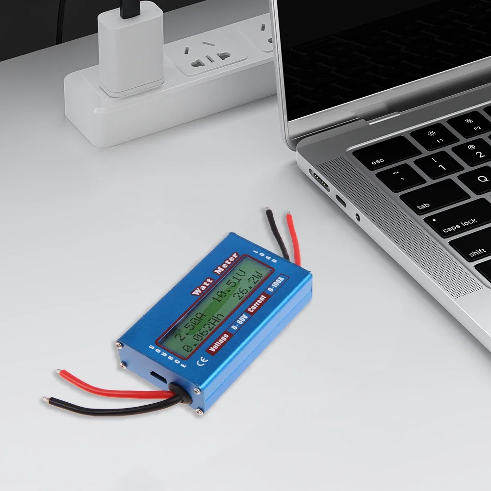 10-1PCS DC Power Analyser Watt Volt Amp Meter LCD Digital Display 12V 24V Solar Wind Analyzer Current Energy Meter Power Tester