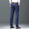 Wthinlee 2024 NEW Men's Fashion Business Jeans Classic Style Casual Stretch Slim Jean Pants Male Brand Denim Trousers Black Blue 6