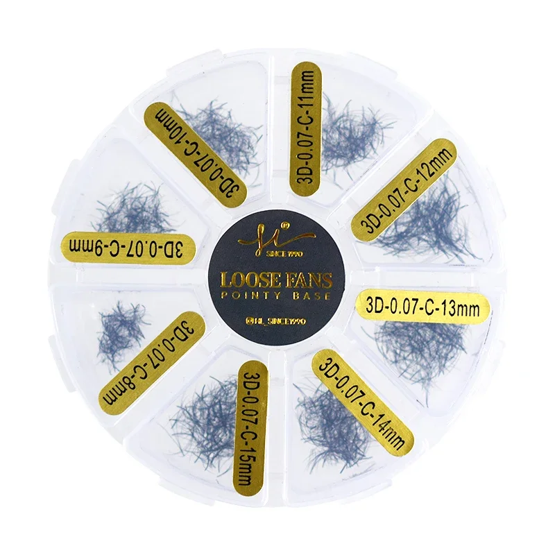 500 Fans Mix length Thin Pointy Base Premade Fans 3D/14D Volume Lash Narrow Stem Cluster Loose Fans Make Up Eyelash Extension