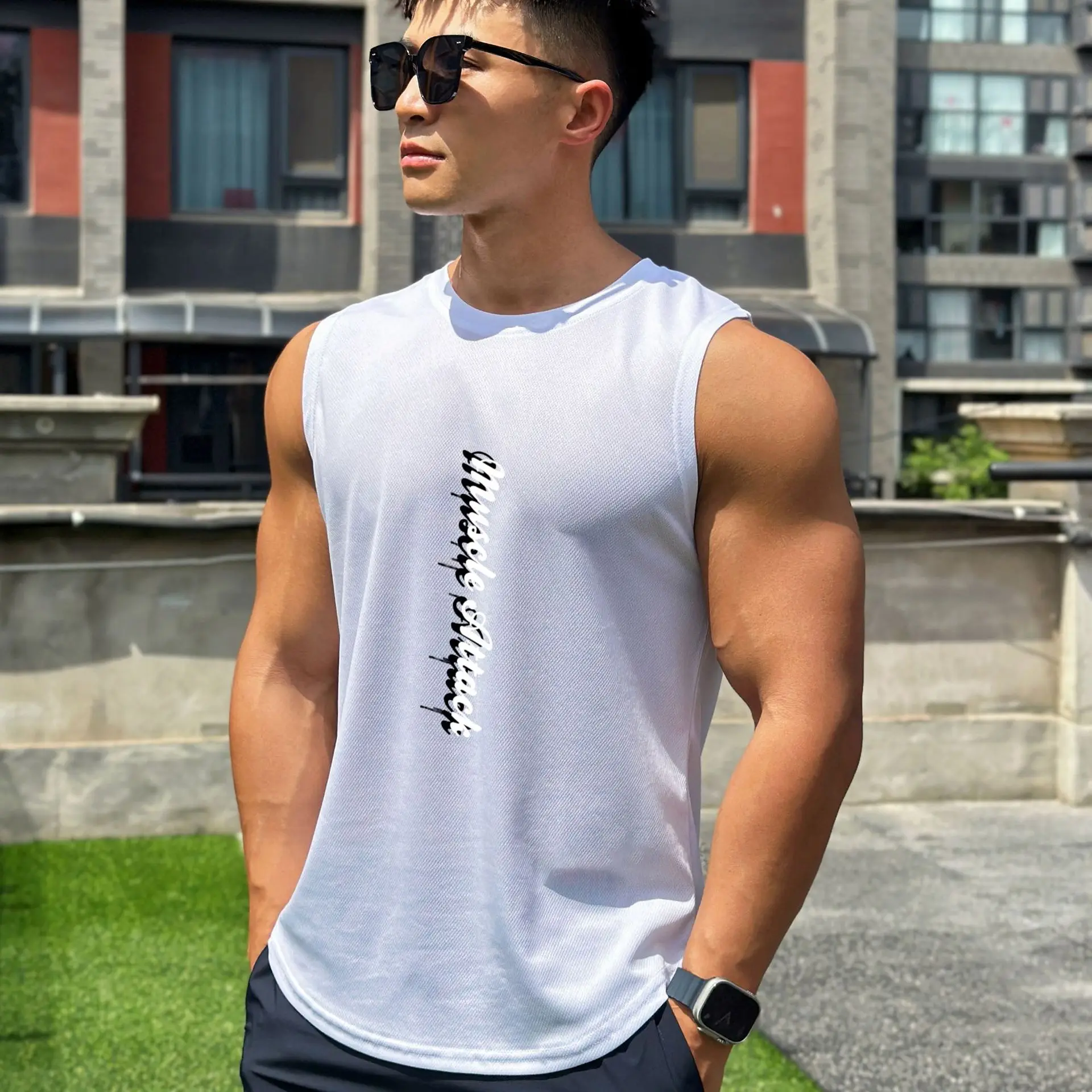 Gym Clothes Custom Dri Fit Tank Tops Sleeveless Shirts For Men