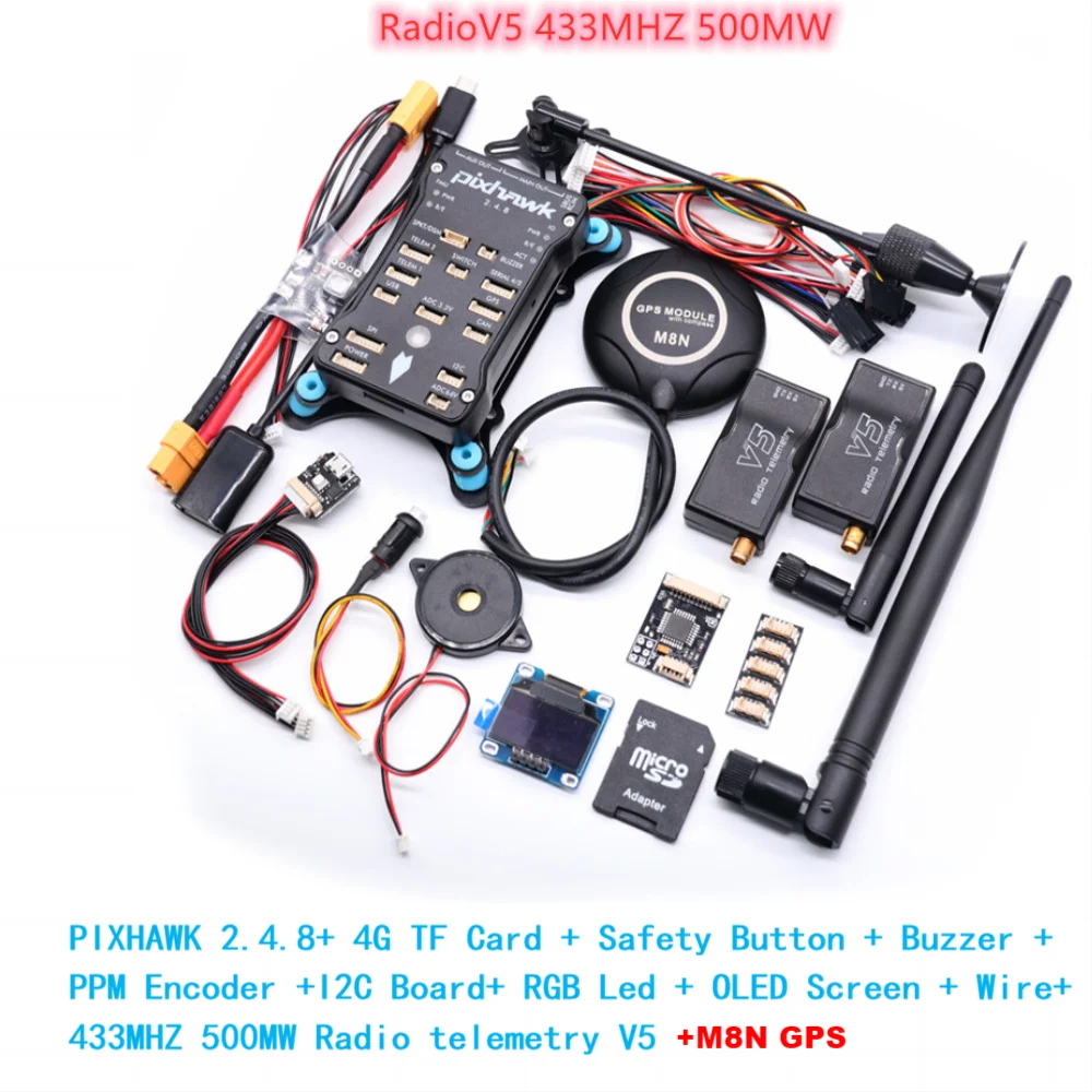 Pixhawk PX4 PIX 2.4.8 32 Bit Flight Controller Autopilot with 4G SD Safety Switc