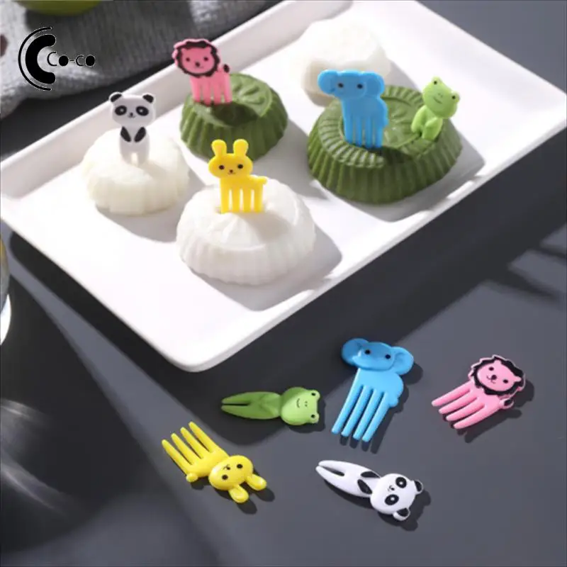 

Toothpick Mini Portable Fork Fruit Fork Cute Cartoon Dessert Forks Animal Shape