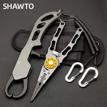 Shawto Aluminum Fishing Gripper – Professional Lip Grabber & Fish Scissors Tool 1
