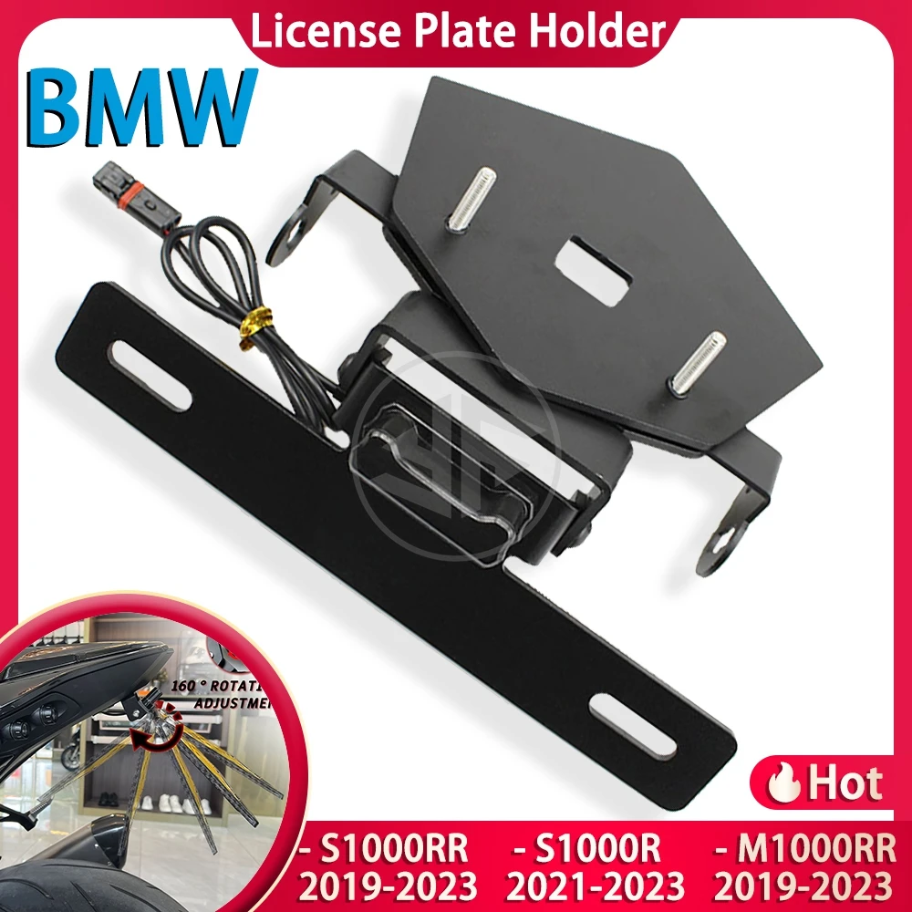 Motorcycle Accessories License Plate Holder Adjustable Long Short Frame BMW S1000RR S1000R M1000RR