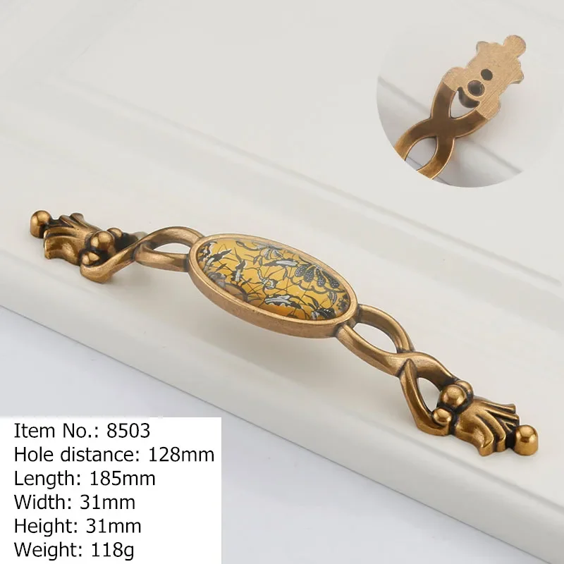 

Ceramic Cabinet Handle and Knob for Kitchen Furniture, Coffee Drawer Pulls