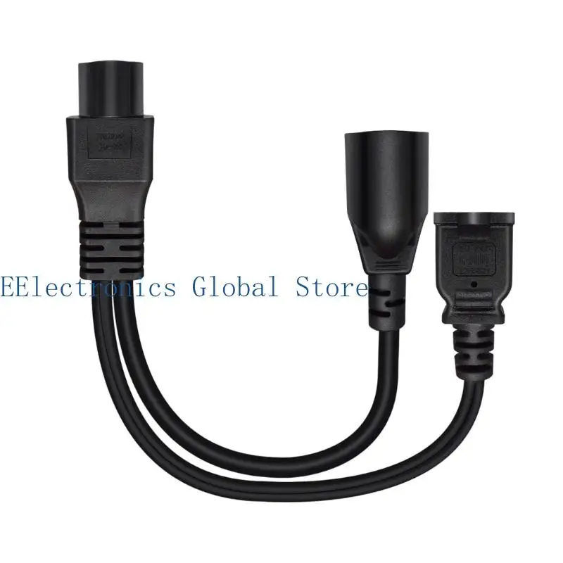 NEMA 1 15R 및 5 15R 저장소를 두 배로 늘리는 462B 30Cm 전기 어댑터 분배기 케이블 IEC320