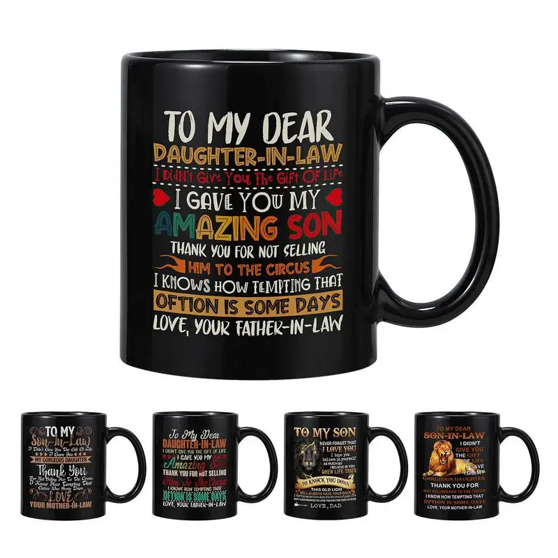 

Son In Law Mug Ceramic Coffee Cup Mug For Son-in-Laws Heat-resistant Coffee Mug Fathers Day Birthday Gift Kitchen Accessories