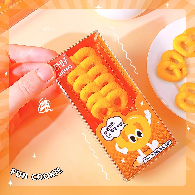 novel school items back to school equipment office supplies cookie Erasers Rubber Kawaii stationery supplies cute stuff