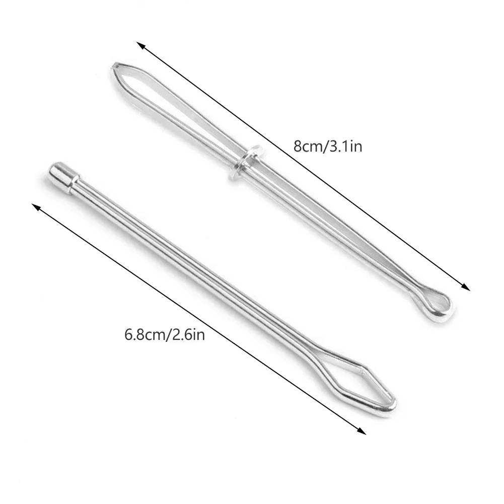 2 Pcs Metal Elastic Band Punching Cross Needle Threading Machine DIY Clothing Clip Sewing Tool Wear-resistant Elastic Clip