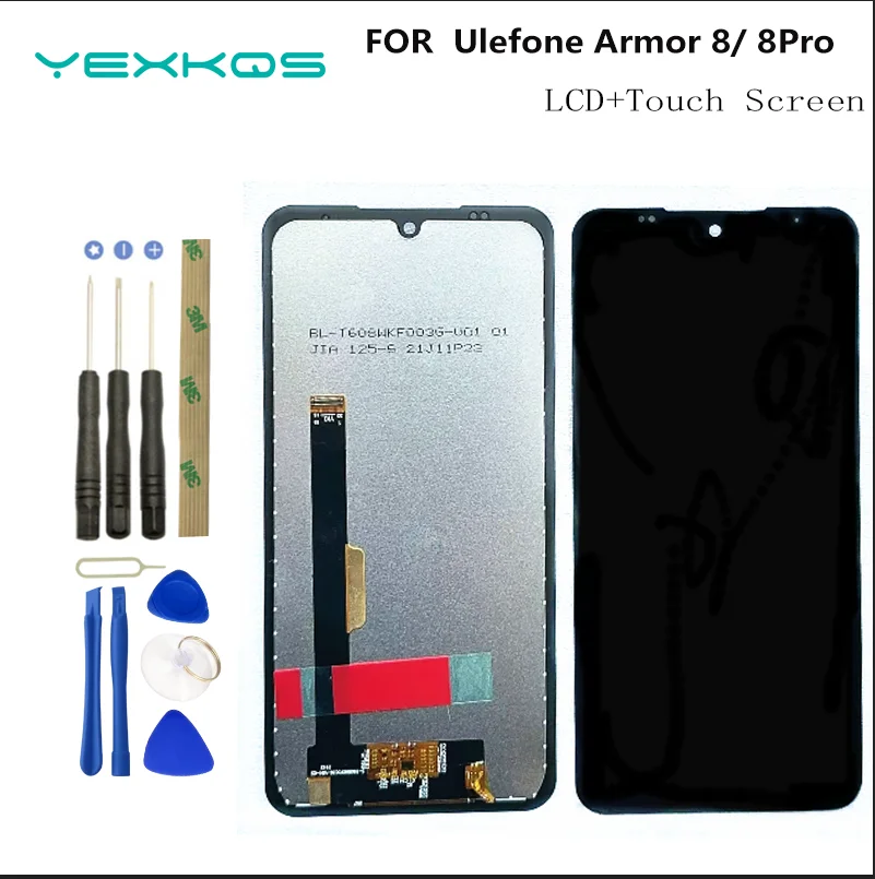 

100% протестированный оригинальный для Ulefone Armor 8 5G ЖК-дисплей и сенсорный экран, замена для ULEFONE ARMOR8 Pro LCD передний экран