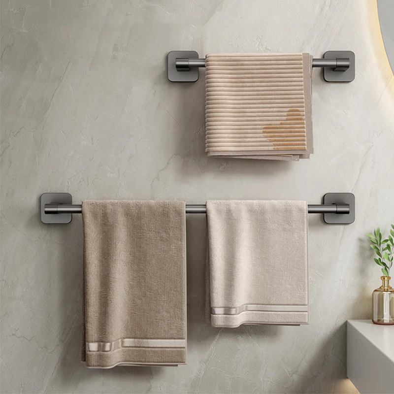 Towel-Holder-No-Drilling-Bathroom-Organizers-Self-adhesive-Towel-Bar ...