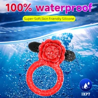 Rose Penisring Sexspielzeug für Männer 10 Vibrationen Vergnügen Penisringe Vibrator Klitoris Nippel G-Punkt Stimulator Erwachsene Paare Waren 5