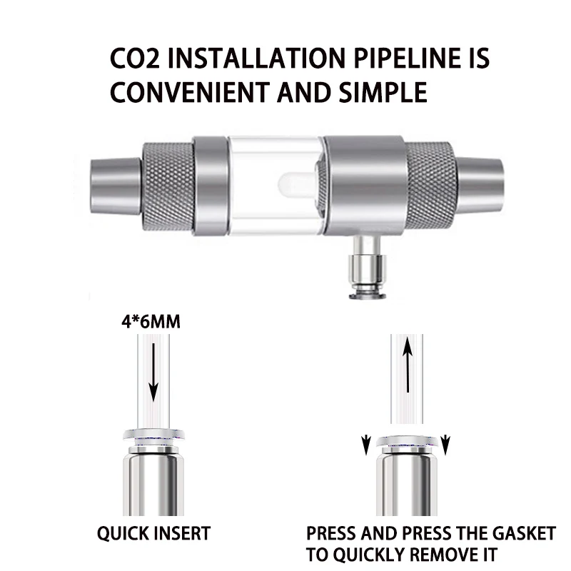 Aquarium DIYCO2 Diffuser Metal CO2 Nebulizer Fish Tank CO2 Steel Cylinder Generator Equipment Accessories External Diffuser aquarium co2 diffuser aquarium co2 generator aquarium co2 accessories