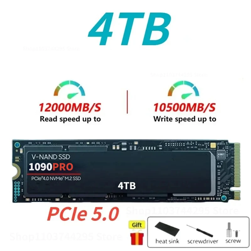 

Оригинальный высокоскоростной твердотельный накопитель 8 ТБ, 4 ТБ, M.2, NVME SSD, жесткий диск 1090PRO, внутренний жесткий диск для ноутбука, настольного компьютера, Mac, PS5